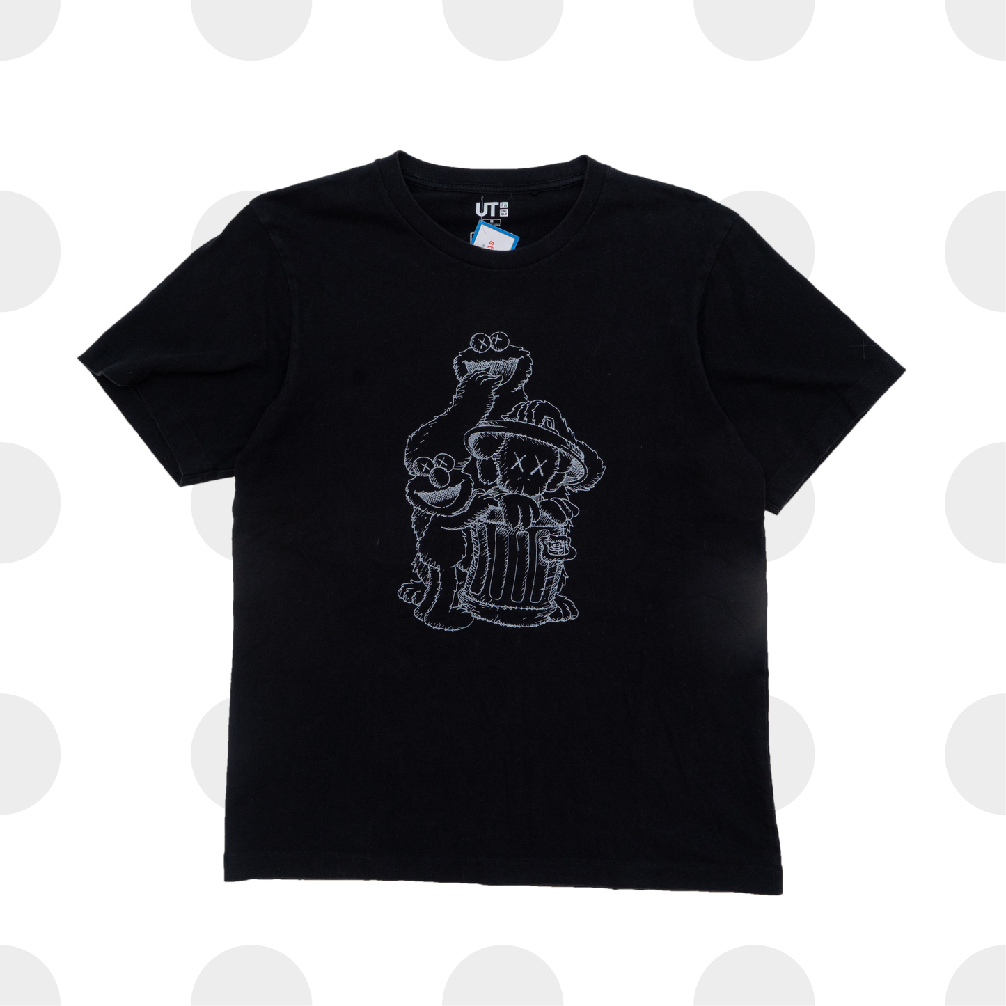 uniqlo X kaws X sesame street - t-shirt - black - medium - front
