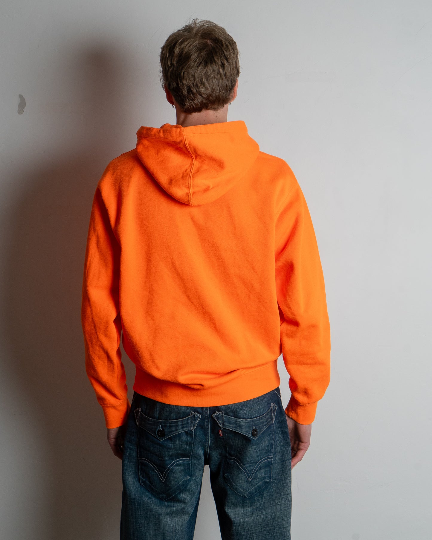 krooked skateboards - hoodie - orange - small