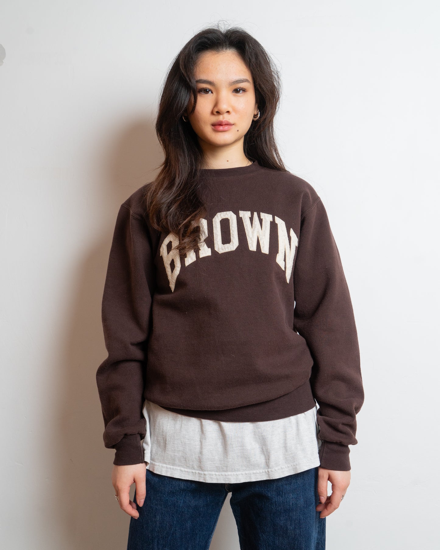 champion mba sweatshirt - brown - xs
