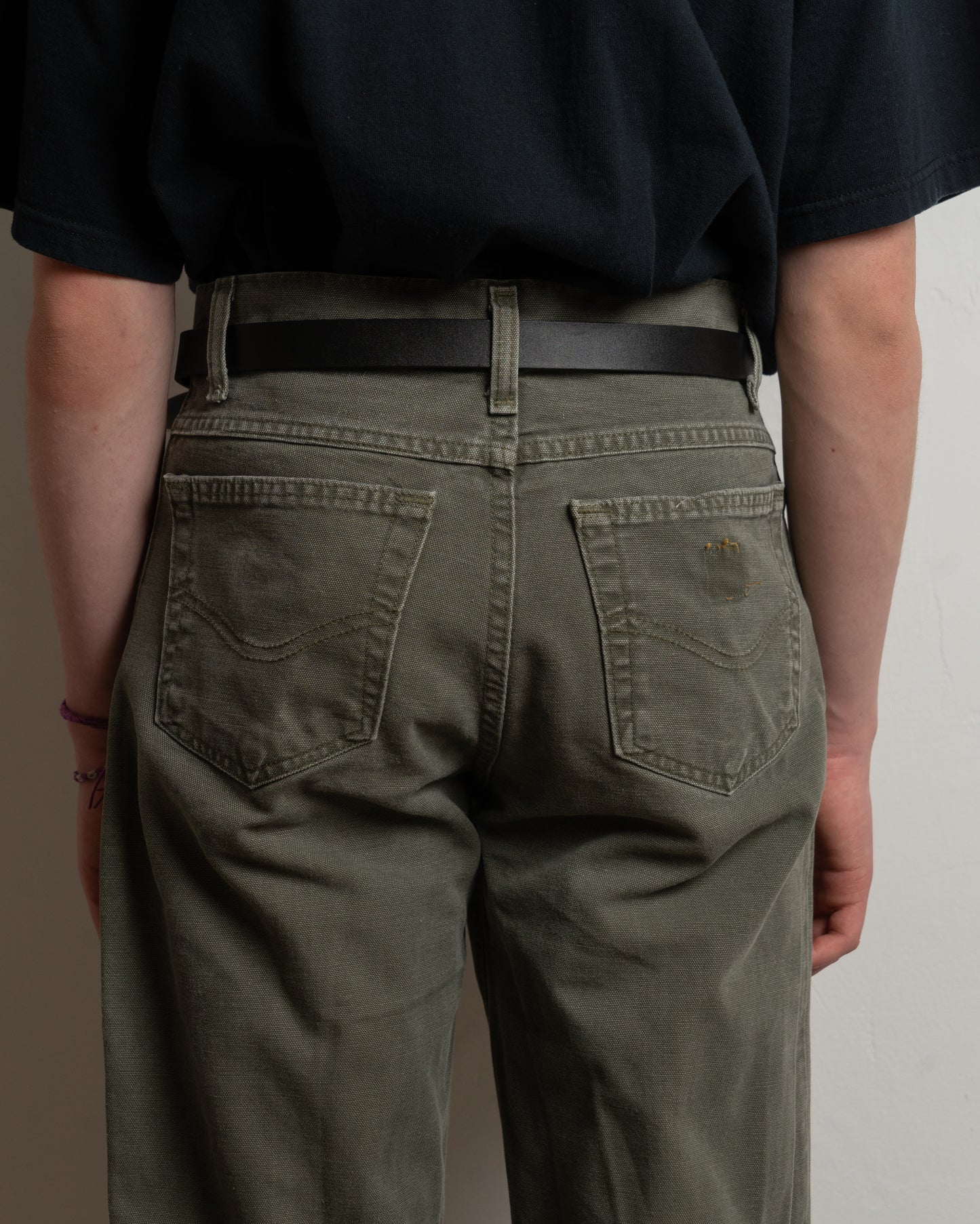 vintage carhartt - olive - jeans - w30-31x l 32