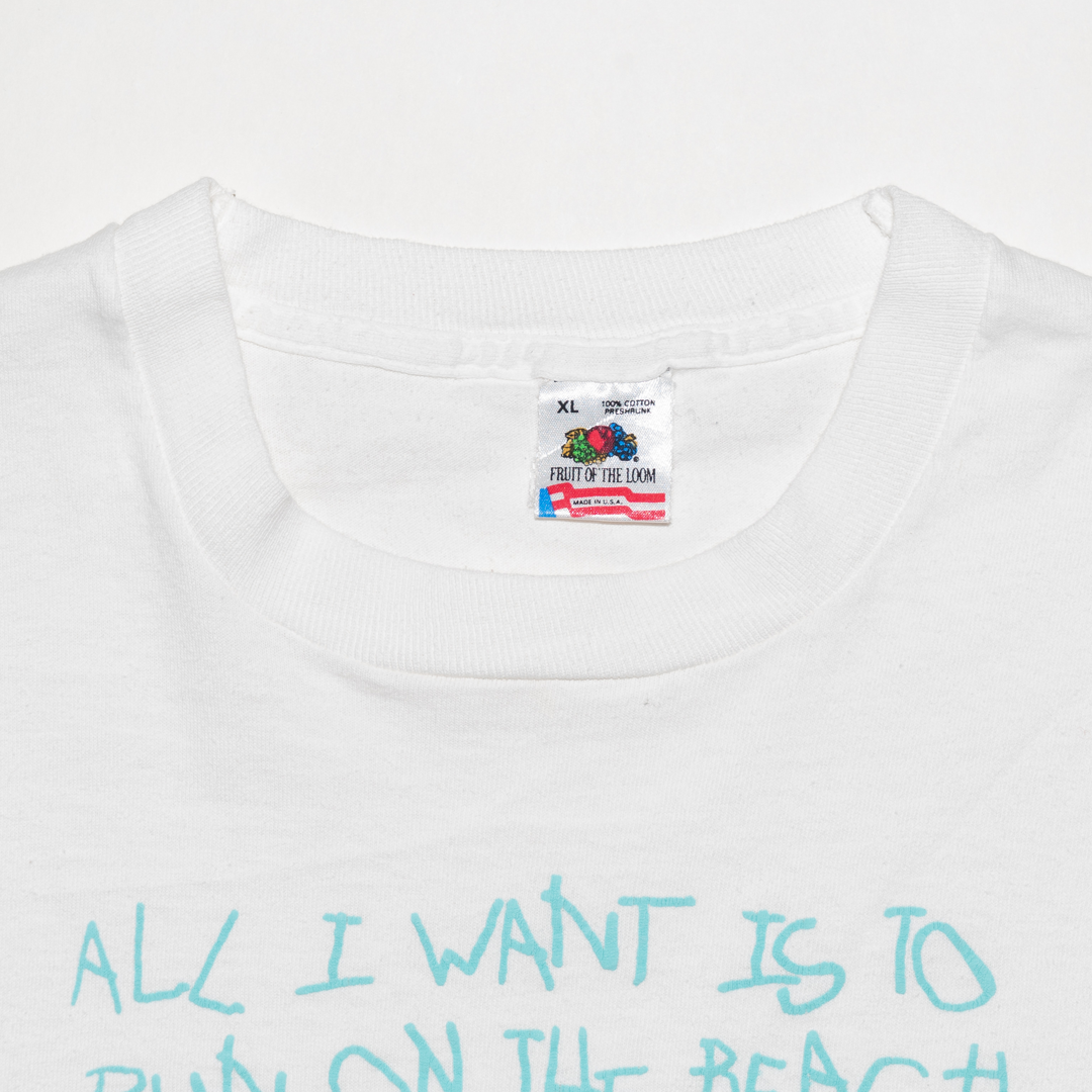 90s all I want is… - t-shirt - white - xl