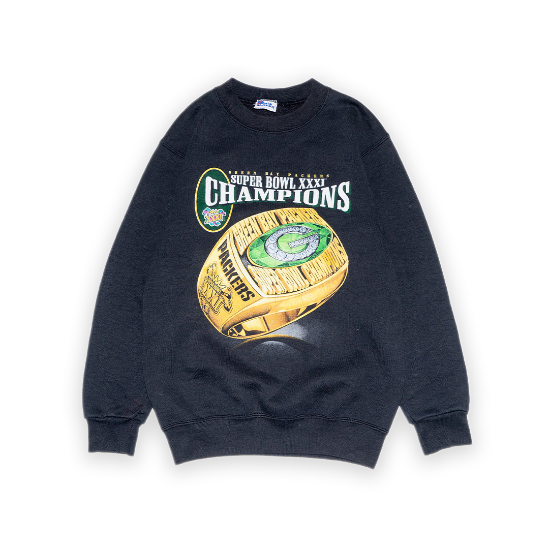 1996 green bay packers super bowl - sweatshirt - black - small