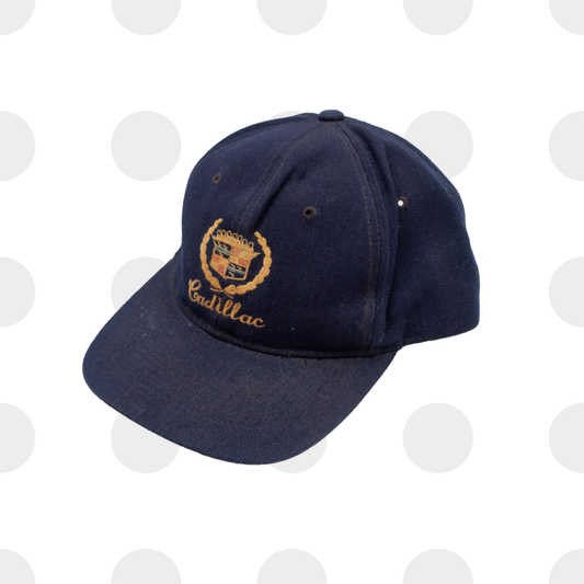 vintage cadillac snapback - navy blue - front