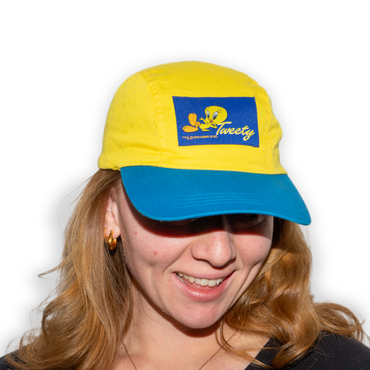 1999 tweety looney tunes - cap - yellow/blue - one size