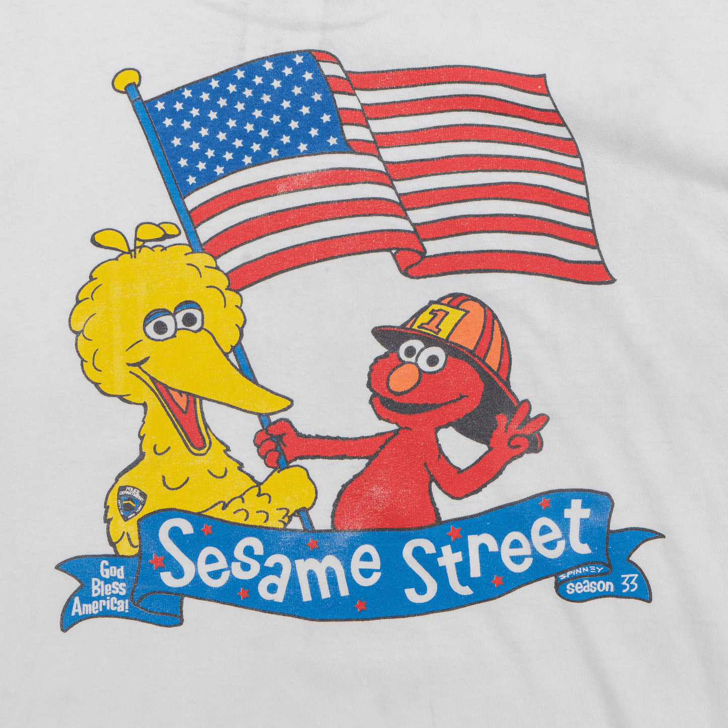 2002 sesame street - t-shirt - white - xxl - vintage - front print