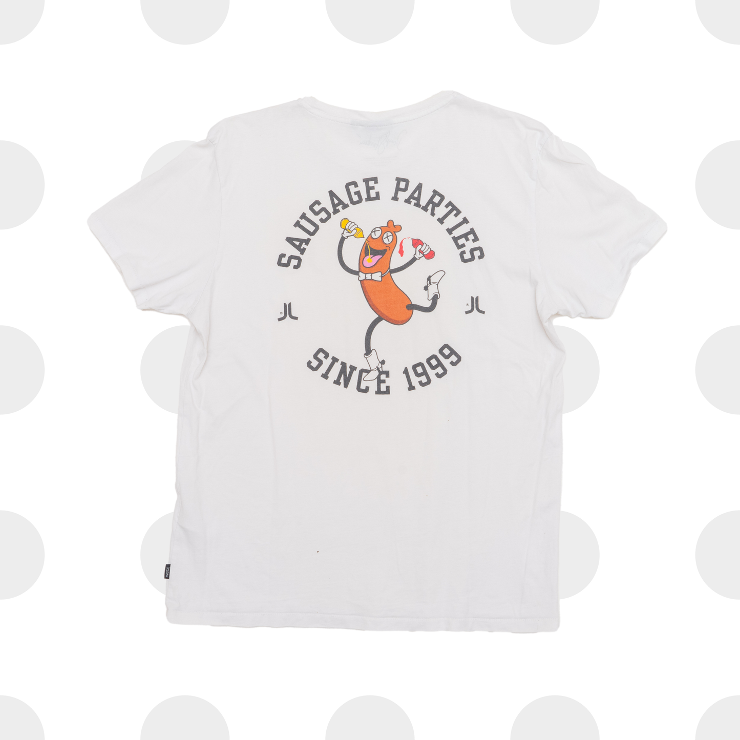 wesc sausage party - t-shirt - white - xl - back