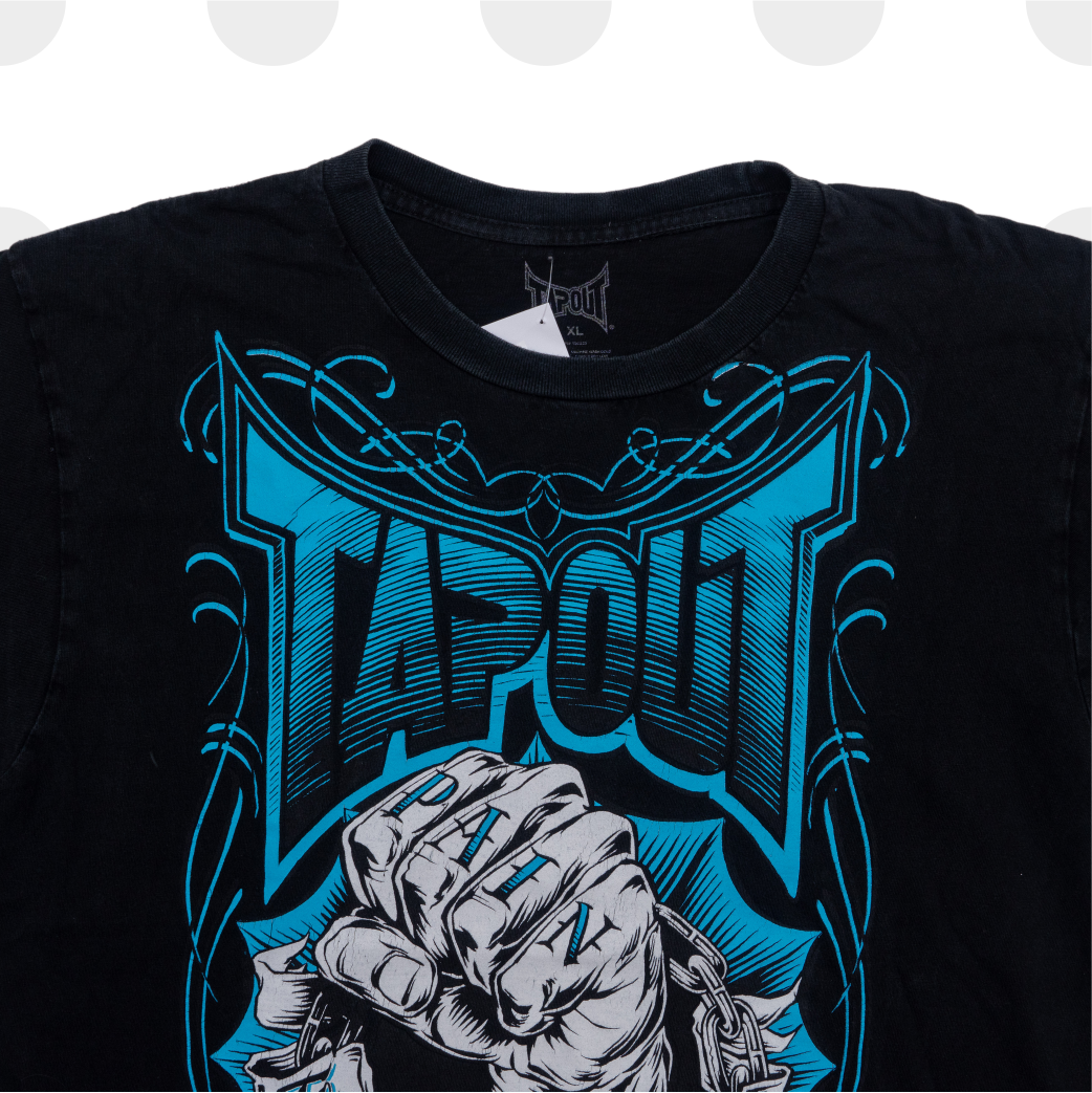 tapout - t-shirt - black - xl - front print