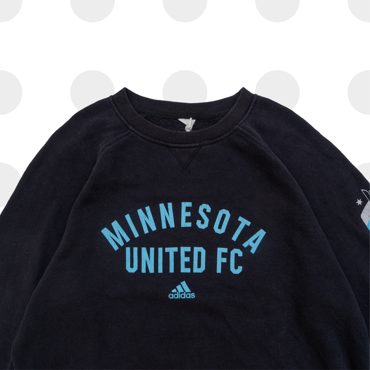 vintage adidas minnesota united FC - sweatshirt - black - large / xl - front print