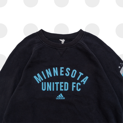 vintage adidas minnesota united FC - sweatshirt - black - large / xl - front print