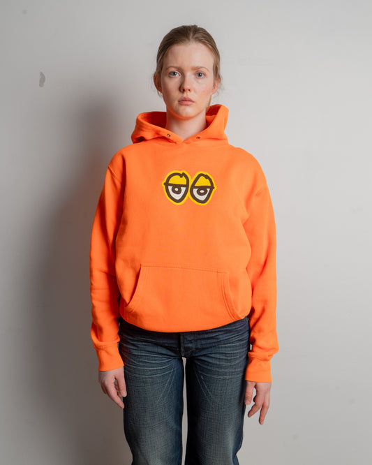 krooked skateboards - hoodie - orange - small