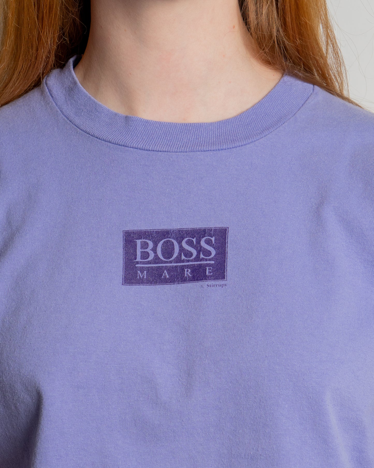 90s vintage boss bootleg - pastel purple - t-shirt - small