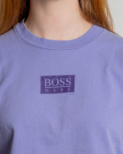 90s vintage boss bootleg - pastel purple - t-shirt - small