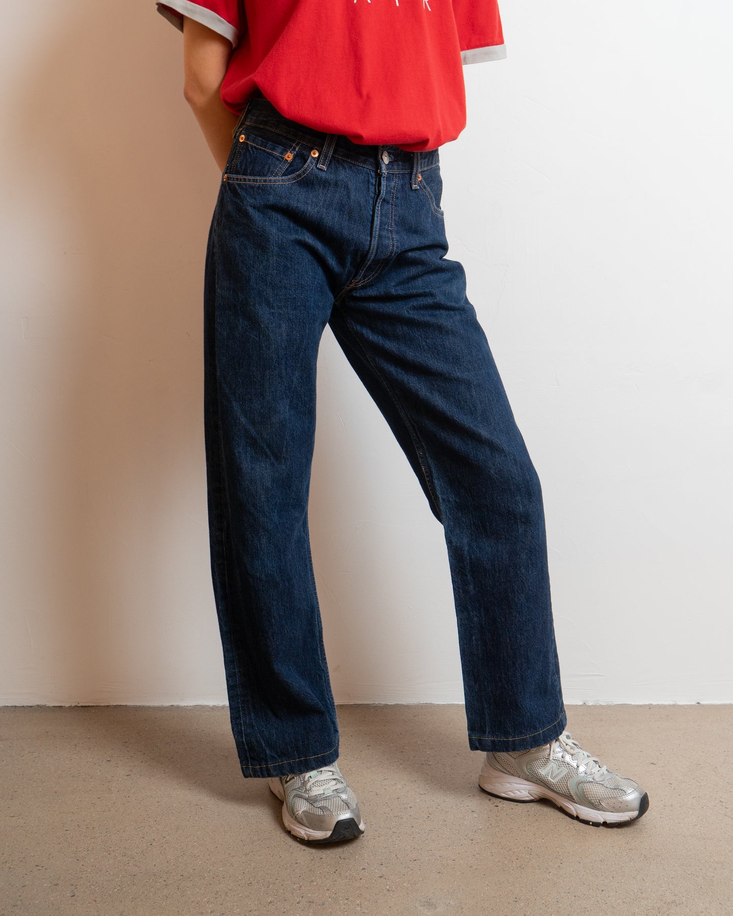 2001 levis 501 - indigo blue - jeans - w27-28 l29