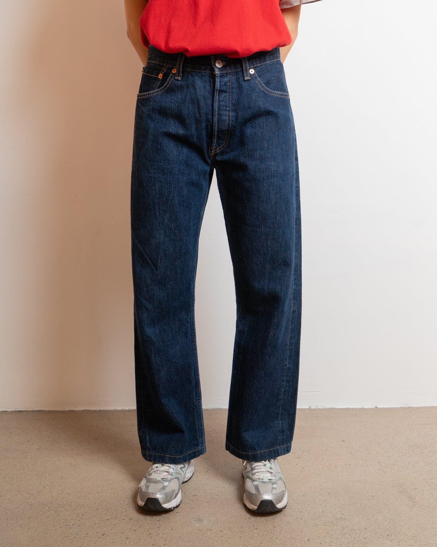 2001 levis 501 - indigo blue - jeans - w27-28 l29