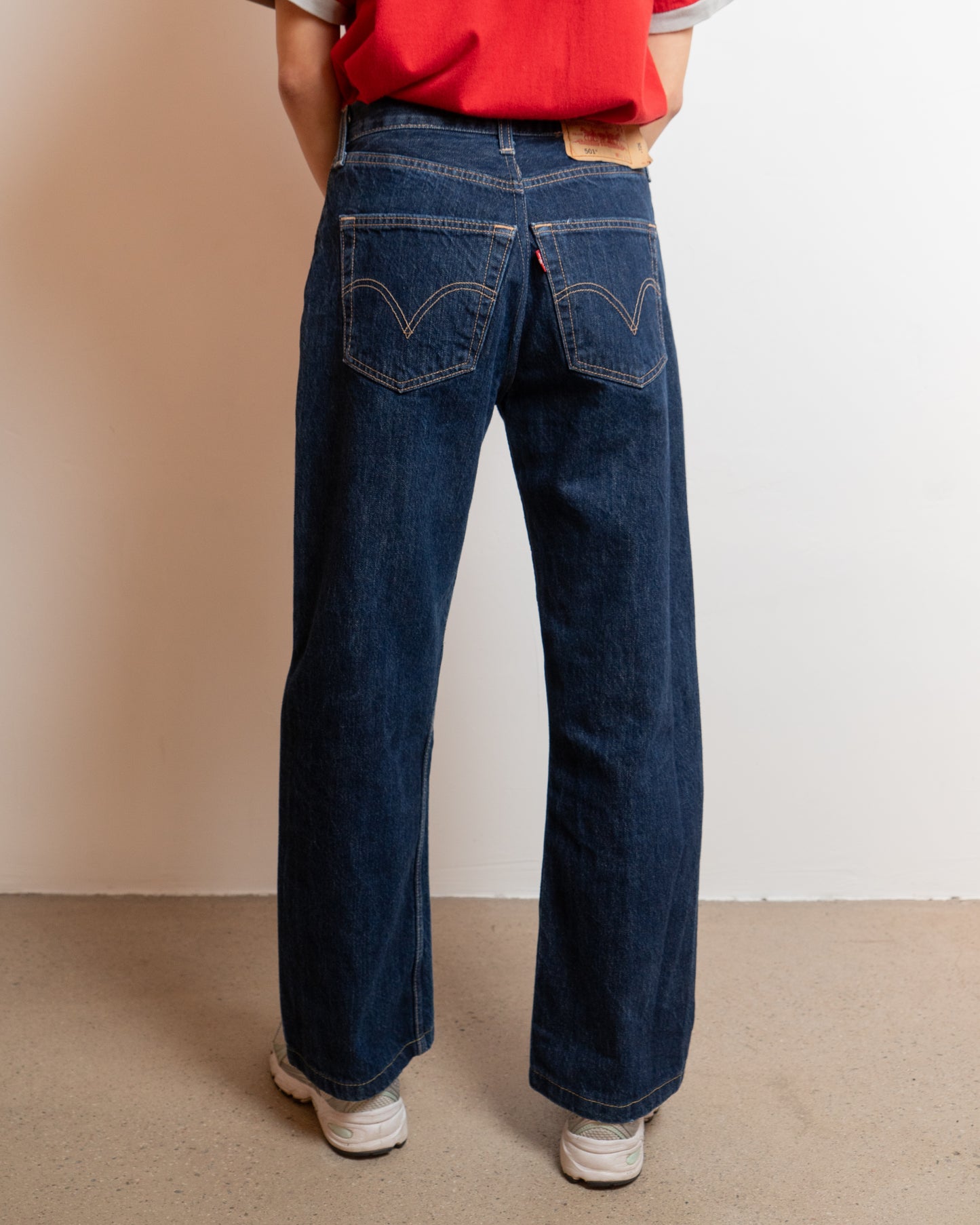 2001 levis 501 - indigo blue - jeans - w27-28 l29
